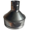 Redukcja kwasoodporna 115/80 mm do rur spiro – stal nierdzewna 1.4404, odpływ spalin.
