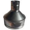 Redukcja kwasoodporna 125/100 mm do rur spiro – stal nierdzewna 1.4404, odpływ spalin.