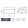 Kolano Stałe 200x90 mm KSS | Kąt 45° | Przejście Ściana ↔ Strop