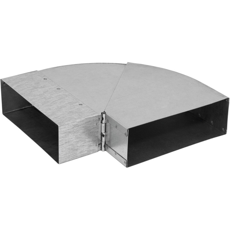 Kolano regulowane 150x50 mm do wentylacji i systemów DGP, zakres kąta 45-90°