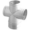 Czwórnik redukcyjny Spiro 150/3x100 mm kąt 90° – wentylacja i DGP, ocynkowana blacha, solidne wykonanie.