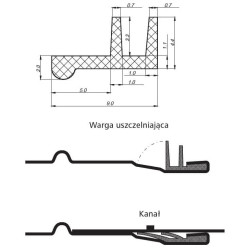 Uszczelka gumowa GASK 80 mm | EPDM | Szczelność D | Wentylacja