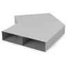 Kolano wentylacyjne płaskie 250x50 mm 45 stopni ze wspornikiem ocynk