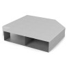 Kolano wentylacyjne 250x50 mm 90 stopni płaskie ze wspornikiem ocynk