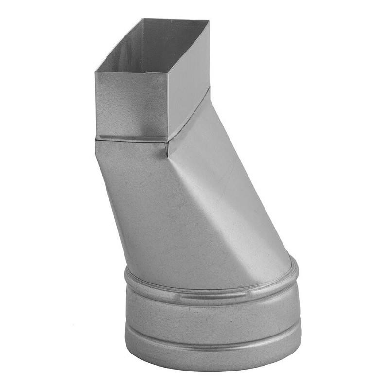 Redukcja niesymetryczna 250x50 mm z okrągłym wylotem 125 mm do rur Spiro