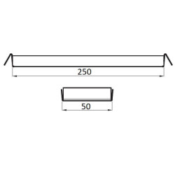Zaślepka Kanału 250x50 mm – Blacha Ocynkowana 0,5 mm, Przykręcenie i Uszczelnienie