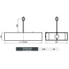 Przepustnica 250x50 mm z drutem – regulacja powietrza | Ocynk 0,5 mm