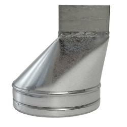 Redukcja niesymetryczna 250x50 mm z okrągłym wylotem 200 mm do rur Spiro