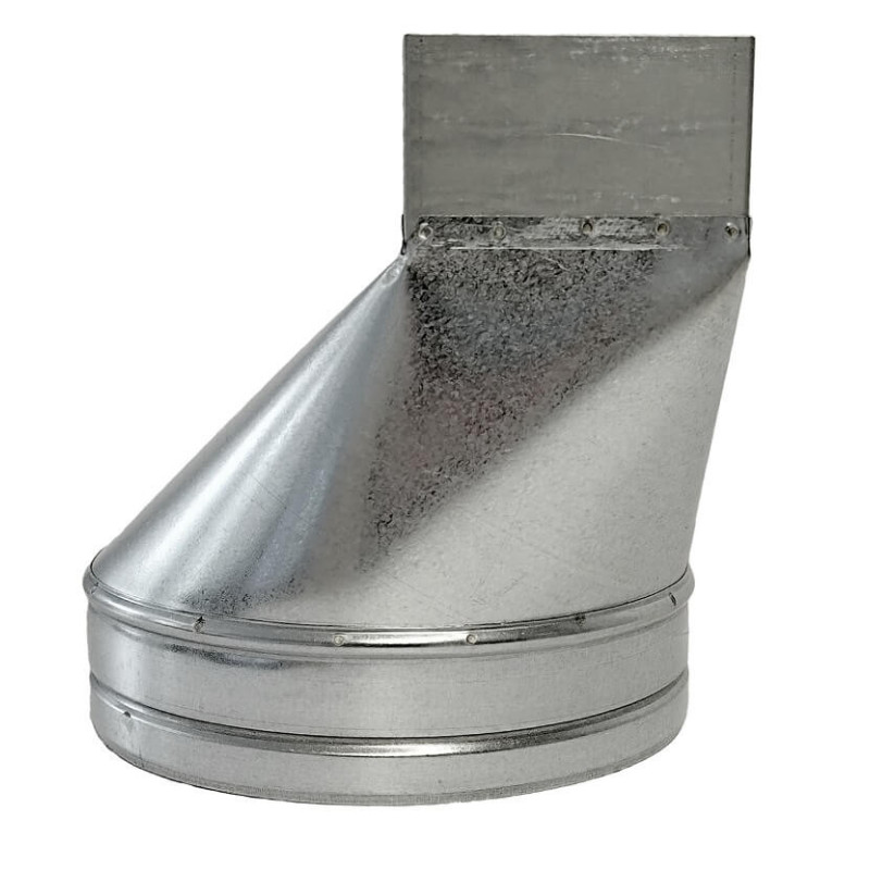 Redukcja niesymetryczna 250x50 mm z okrągłym wylotem 160 mm do rur Spiro