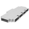 Skrzynka przelotowa 250x50 mm z sześcioma odejściami 150x50 mm z blachy ocynkowanej – element systemu wentylacji i DGP