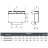 Skrzynka rozprężna 250x50 / 4x63 mm do rekuperacji | Króćce z zamkiem