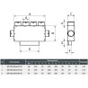 Skrzynka rozprężna 250x50 / 6x63 mm z króćcami z zamkiem | Rekuperacja