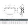 Skrzynka rozprężna 250x50 / 8x63 mm | Rekuperacja | Ocynk | Zamek