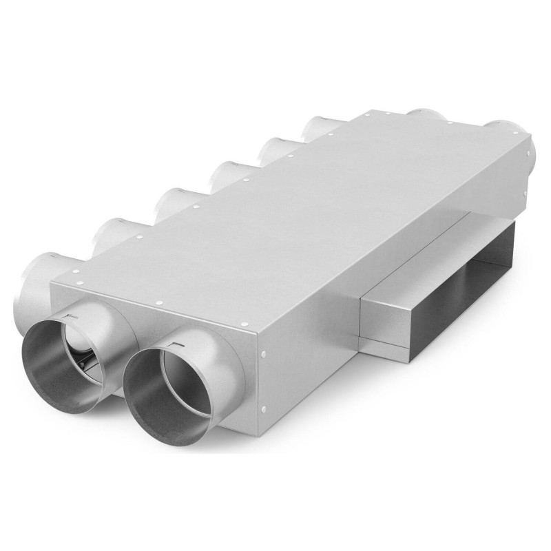 Skrzynka rozprężna 250x50 / 10x63 mm z króćcami z zamkiem – rekuperacja