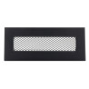 Czarna kratka wentylacyjna 250x50 mm, stal malowana proszkowo, siatka 2x2 mm, przepływ 83 cm², do wentylacji, rekuperacji i DGP
