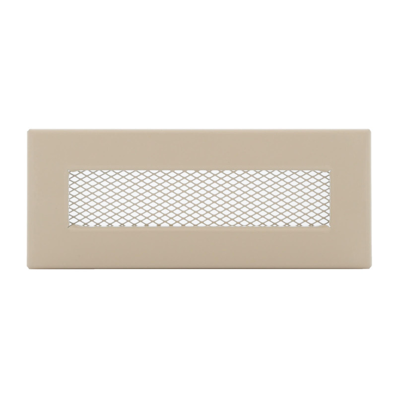 Krem kratka wentylacyjna 250x50 mm, stal malowana proszkowo, siatka 2x2 mm, przepływ 83 cm², do wentylacji, rekuperacji i DGP