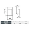Kształtka wentylacyjna 200x50 z wylotem 140x140 mm | Pod kratkę Darco K14/KZ14 | Blacha ocynkowana