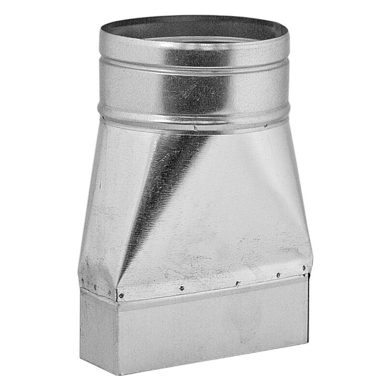 Redukcja symetryczna 200x50 mm z okrągłym wylotem 125 mm do kanałów wentylacyjnych