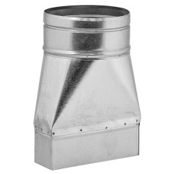 Redukcja symetryczna 200x50 mm z okrągłym wylotem 200 mm do kanałów wentylacyjnych