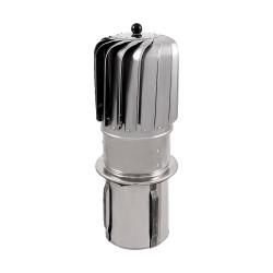 Nasada kominowa Turbowent Tulipan 150 mm chrom z podstawą wciskaną do kominów ceramicznych
