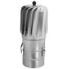 Nasada kominowa Turbowent Tulipan 150 mm ocynk/aluminium z podstawą rurową otwieraną i zawiasem