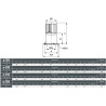 Turbowent Tulipan TUV 200 mm | Podstawa Kwadratowa 25x25 Otwierana | Czarny Mat | Ventlab
