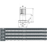 Turbowent Tulipan TUV 250/350 mm Czarny Mat – Nasada Kominowa z Kołnierzem Ocieplenia | Ventlab