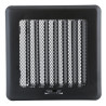kratka wentylacyjna czarna z żaluzją KRLz14 175x175 mm