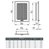 Kratka wentylacyjna LIGHT metalowa CZARNA 135x195 z żaluzją