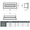 Kratka wentylacyjna 200x90 mm kremowa | Stalowa | Do kominka i wentylacji