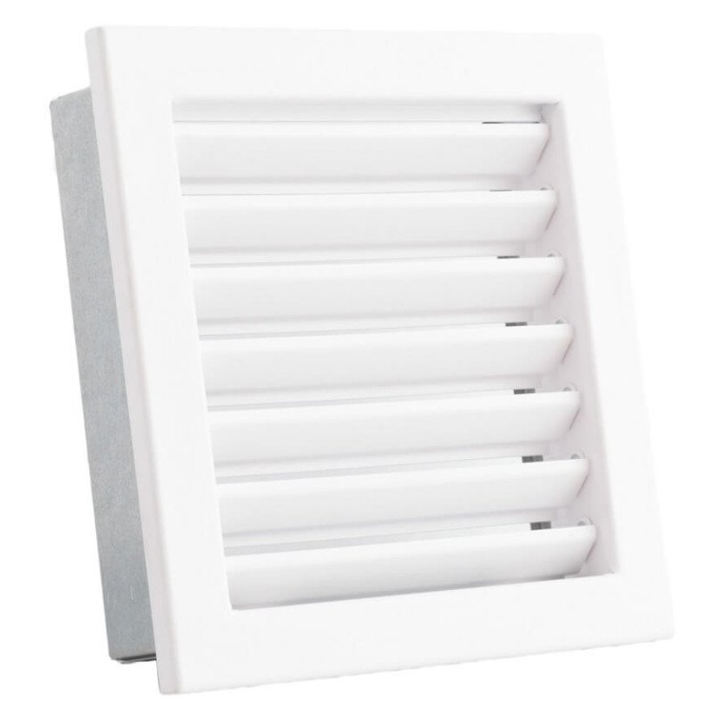 Kratka wentylacyjna z żaluzją stałą VENTLAB 220x220 mm biały