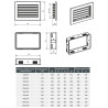 Ventlab kratka kominkowa 325x195 mm z żaluzją stałą kolor CZARNA