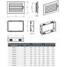 Ventlab kratka kominkowa 325x195 mm z żaluzją kolor CZARNA