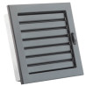 Kratka wentylacyjna kominkowa VENTLAB 220x220 mm z żaluzją ruchomą czarna