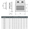 Ventlab kratka kominkowa 220x220 mm malowana na kolor CZARNA
