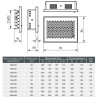 Ventlab kratka kominkowa z żaluzją 220x220 mm malowana na kolor biały