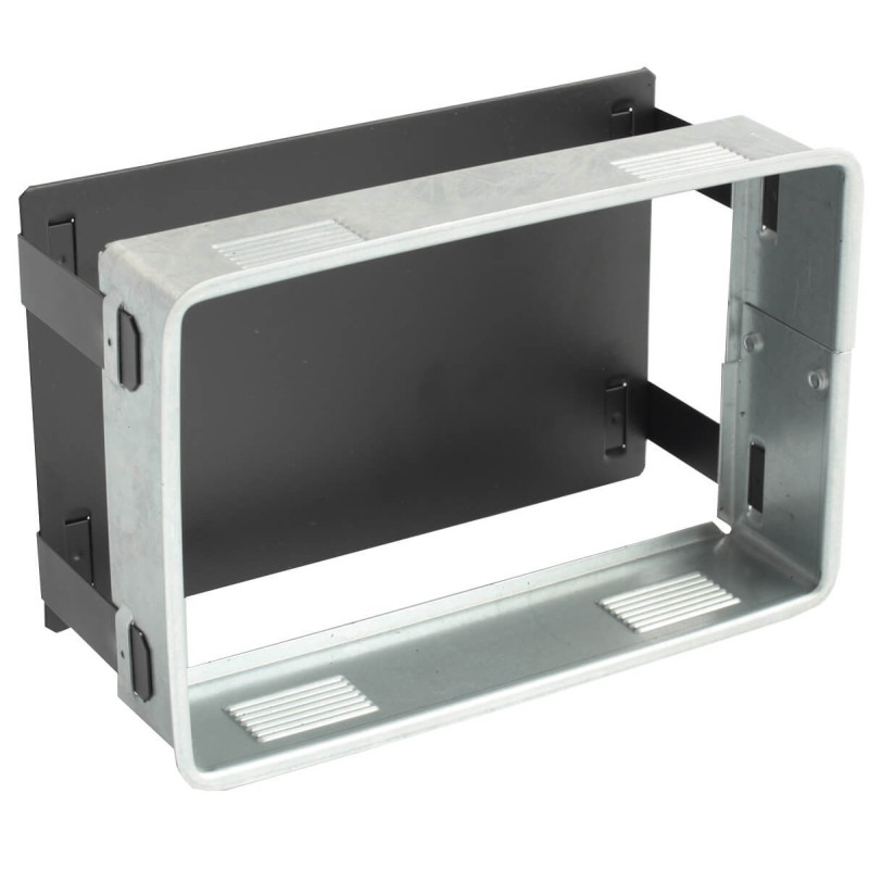 Maskownica metalowa do kratki kominkowej 450x240 mm, czarna, stal malowana proszkowo