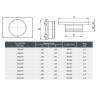 Kaseta dolotowa Ventlab 190x170 mm – czarna stal, wylot Spiro 80-150 mm