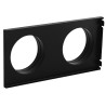 Kaseta dolotowa prosta podwójna Ventlab 450x240 mm czarna pod 2x Spiro Ø 80-150 mm