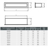 Kratka kominkowa Ventlab V-Open KRVO-I 450x70 mm | Czarna kratka Luft / tunelowa