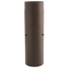 Rura kominowa prosta 220 mm, czarna, stal 2 mm, długość 0,5 m z rewizją, dekielkiem i uszczelką ceramiczną, do kominków