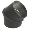Kolano kominowe czarne 150/45° 2 mm – stal DC01, farba Senotherm czarny mat, element wewnętrzny do kominka DARCO