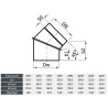 Kolano kominowe czarne 250/45° – 2 mm DARCO SPK Senotherm (wewnętrzne)