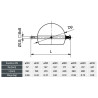 Zestaw naprawczy szybra kominowego 130 mm – przepustnica fi 10 mm, kwadrat 8x8, stal DC01 2 mm