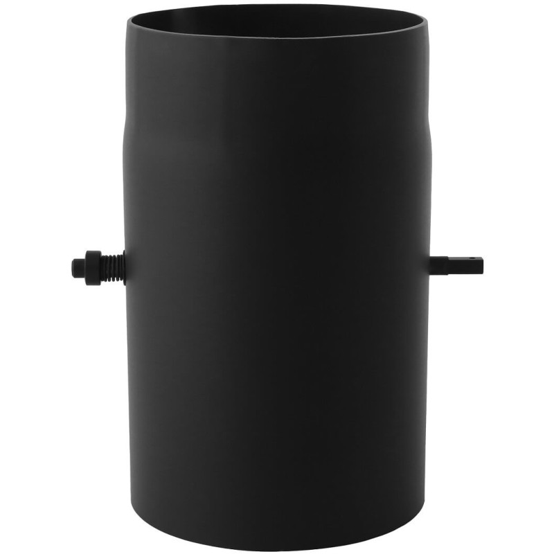 Szyber kominowy SZK 8x8 130 mm czarny – przepustnica wewnętrzna z prętem fi 10 mm, długość 25 cm