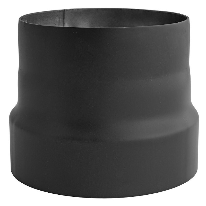 Redukcja kominowa zmniejszająca +200/-150 mm, stal czarna 2 mm, żaroodporna, do kominków i pieców