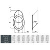 Wkładka kątowa 120 mm 45° z izolacją – WKK120/45-CZ2 do komina ceramicznego