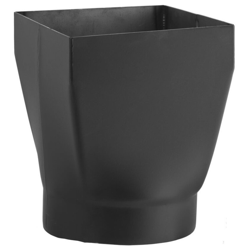 RDkw 171x171/200 mm redukcja do kominka stal 2 mm czarna czopuch komina