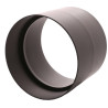 złączka żeńska ZZ 150 mm, blacha czarna 2 mm, wysokość 125 mm, pierścień antykondensacyjny, do łączenia nyplowych elementów