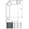 Kolano 150 mm 90° szlifowane KSr-III z rewizją – stal DC01 2 mm